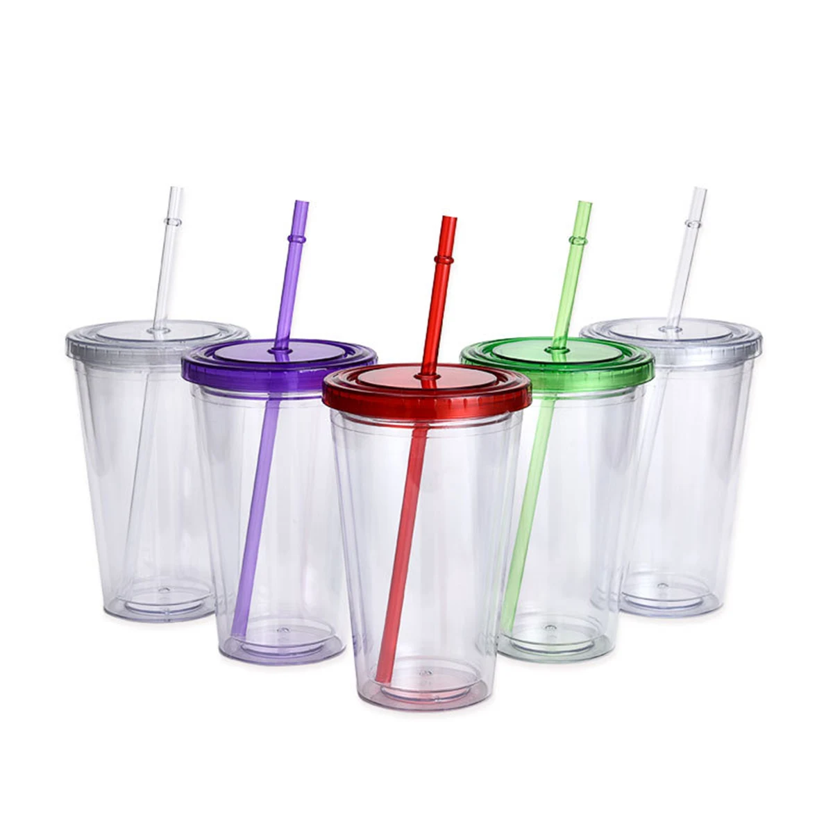 Light Up Multicolor LED To-Go Tumblers with Straw 1