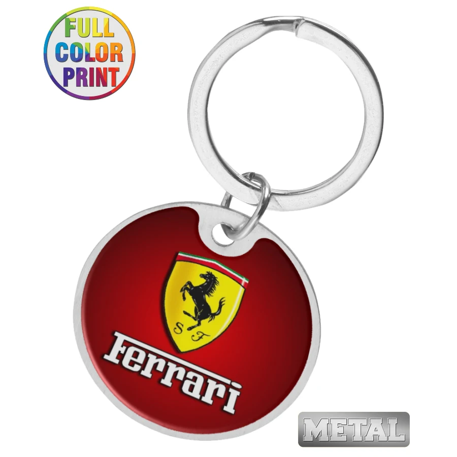 Round Shaped Metal Keychain-Full Color Dome 1