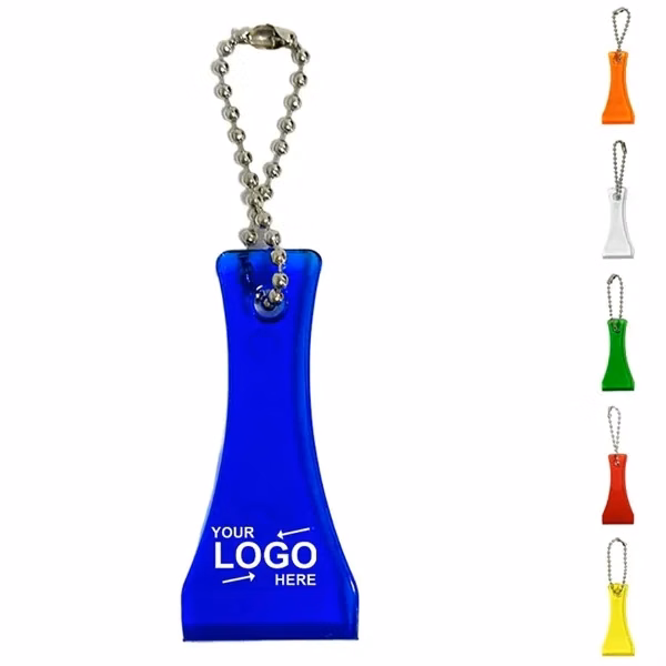 Custom Lottery Scraper With Bead Chain Keychain — Retail Promotions Essential