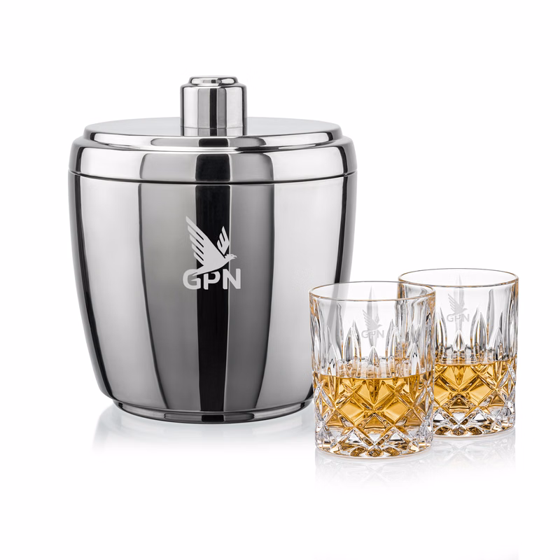 Pescara Ice Bucket & RIEDEL Spey On-the-Rocks Set