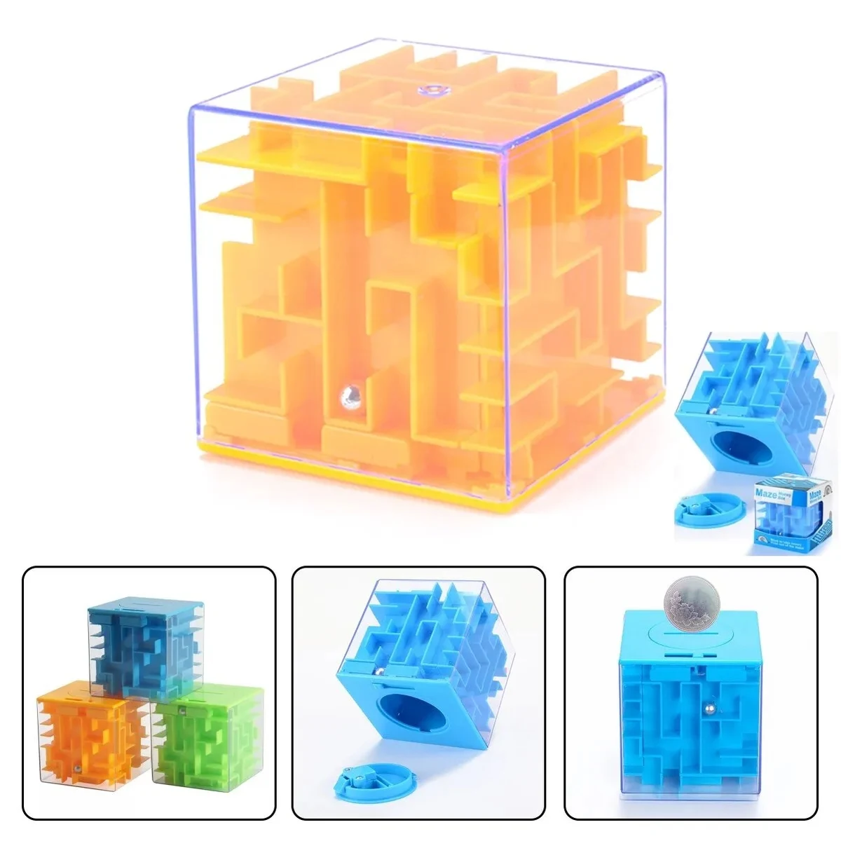 3D Puzzle Maze Money Bank Box 1
