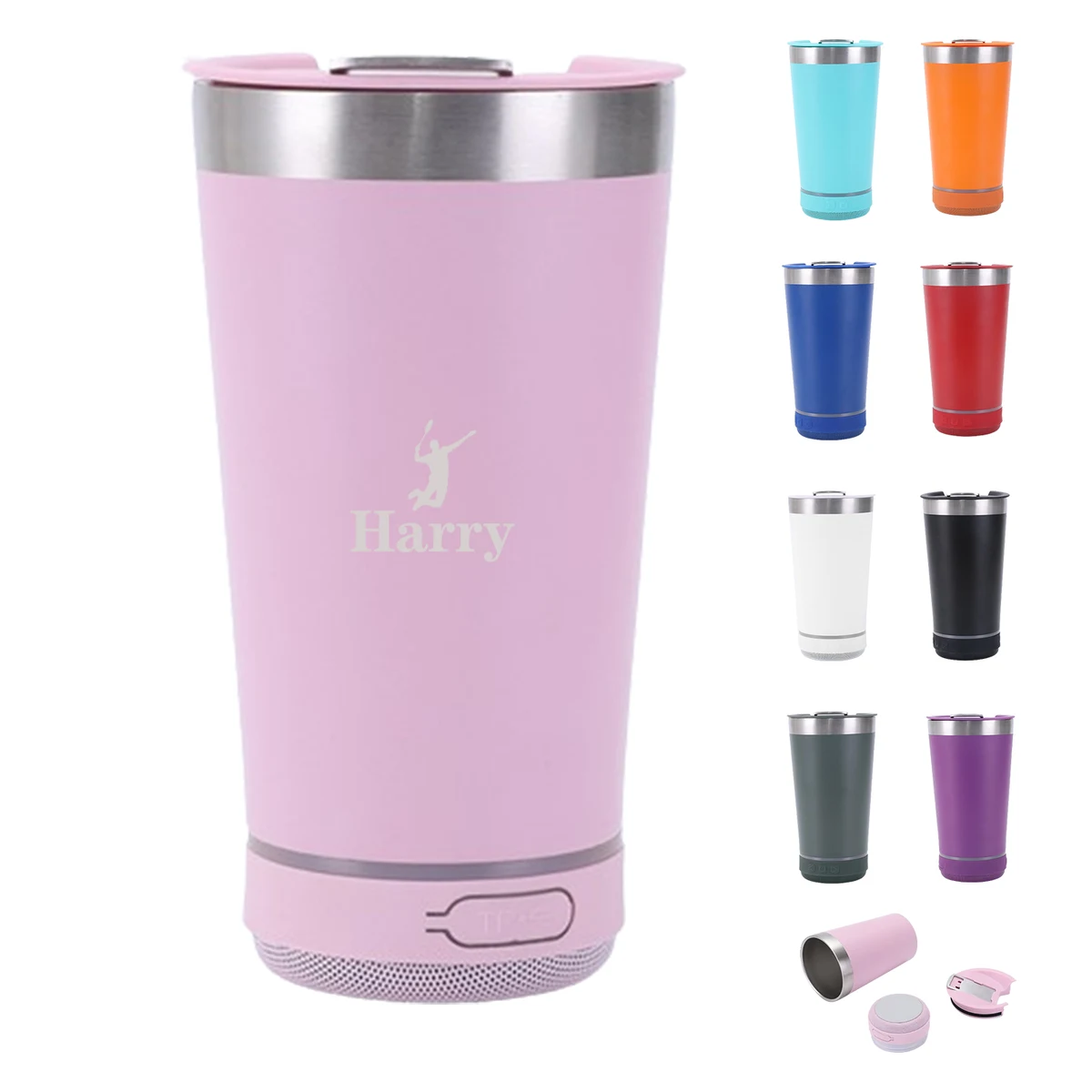 16 oz Stainless Steel Insulated Speaker Cup With Opener 1