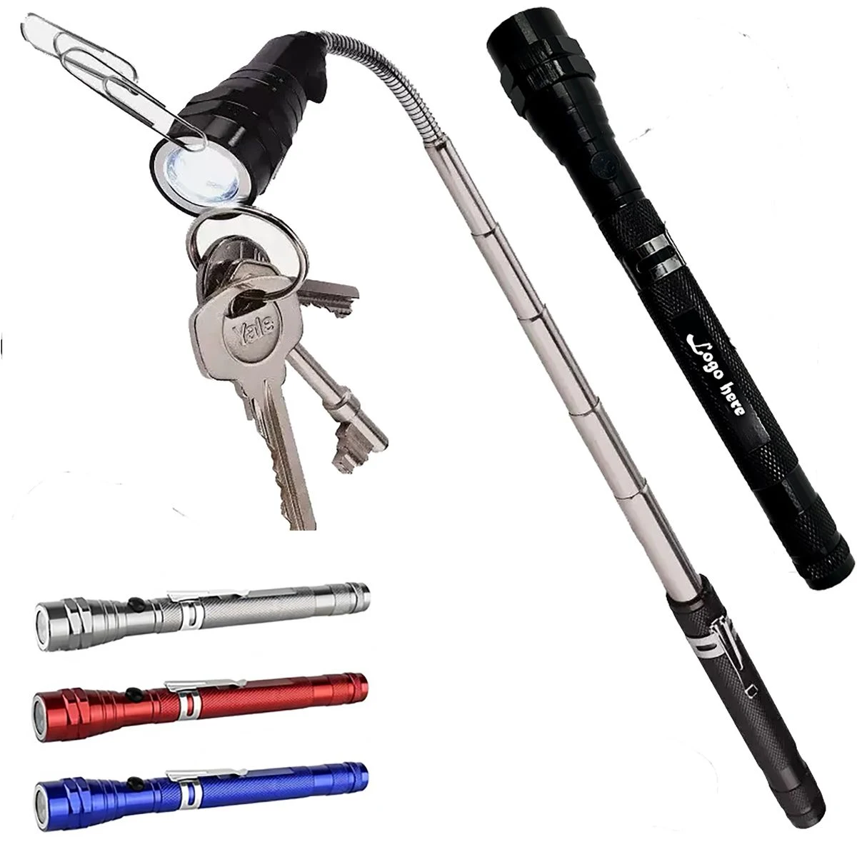 Extendable LED Flashlight with Magnet 1