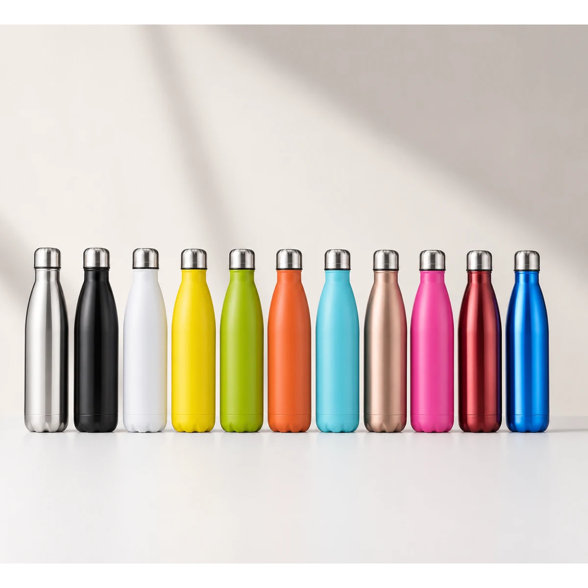 Stainless Steel Insulated Water Bottle (Coke Bottle Style), custom water bottle with logo imprint 1