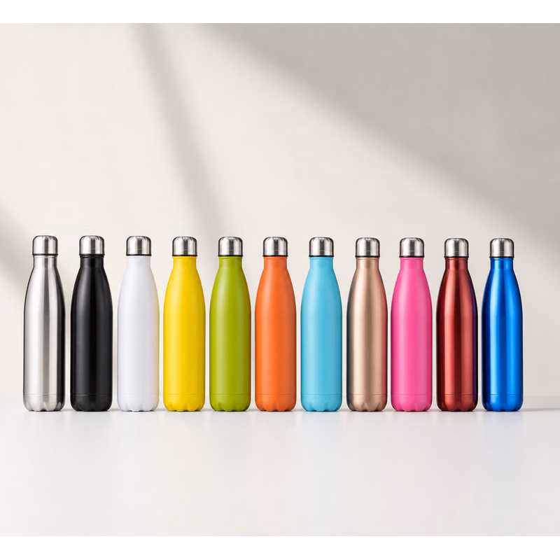 Stainless Steel Insulated Water Bottle (Coke Bottle Style)