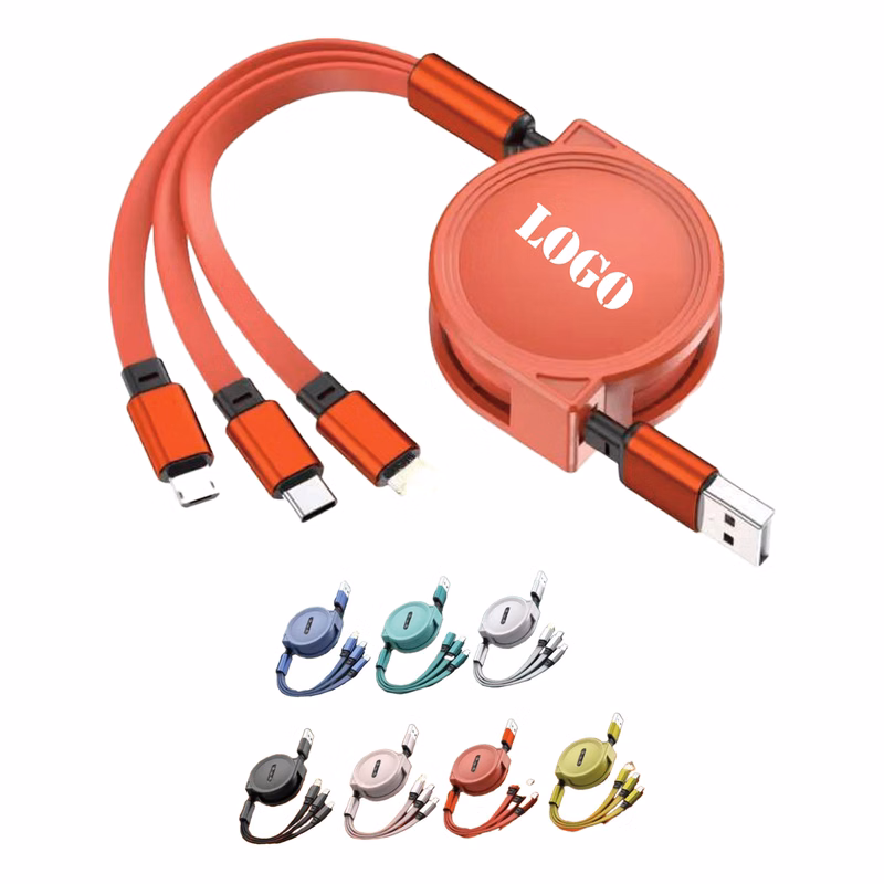 3-in-1 Multifunctional Retractable Charging Cable