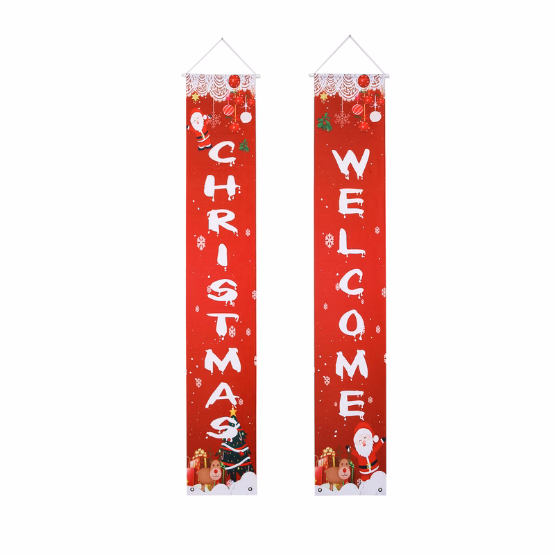 Custom Oxford Couplets Welcome Porch Banner Set