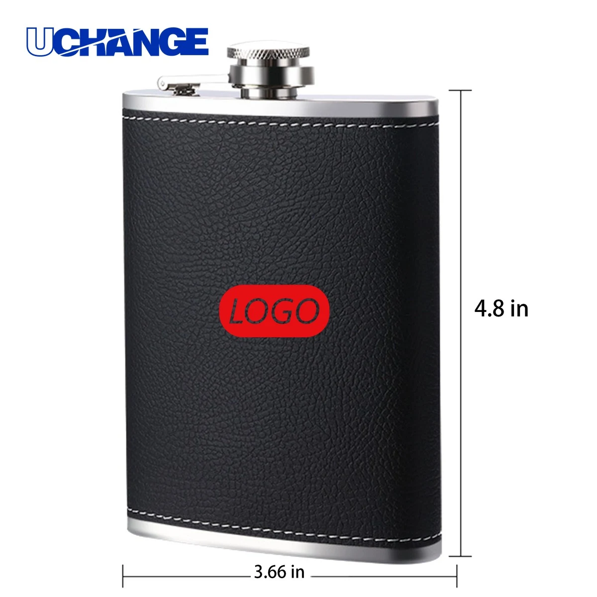 Stainless Steel Flask Container (8oz), custom water bottle with logo imprint 1