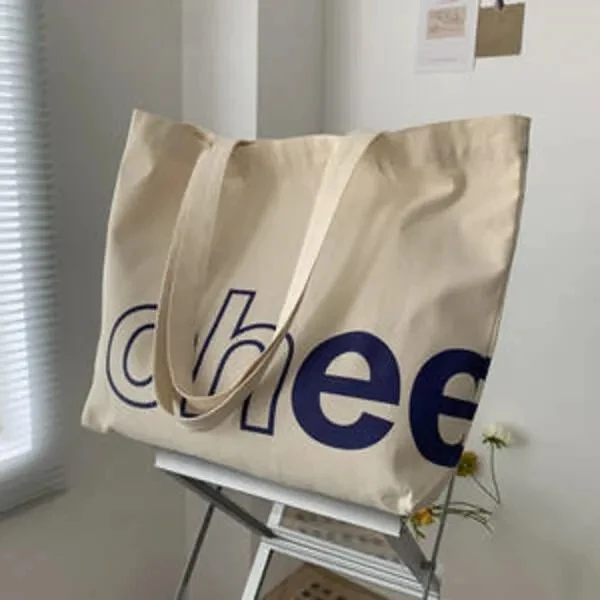 Wholesale Simple Shoulder Korean Canvas Tote 1