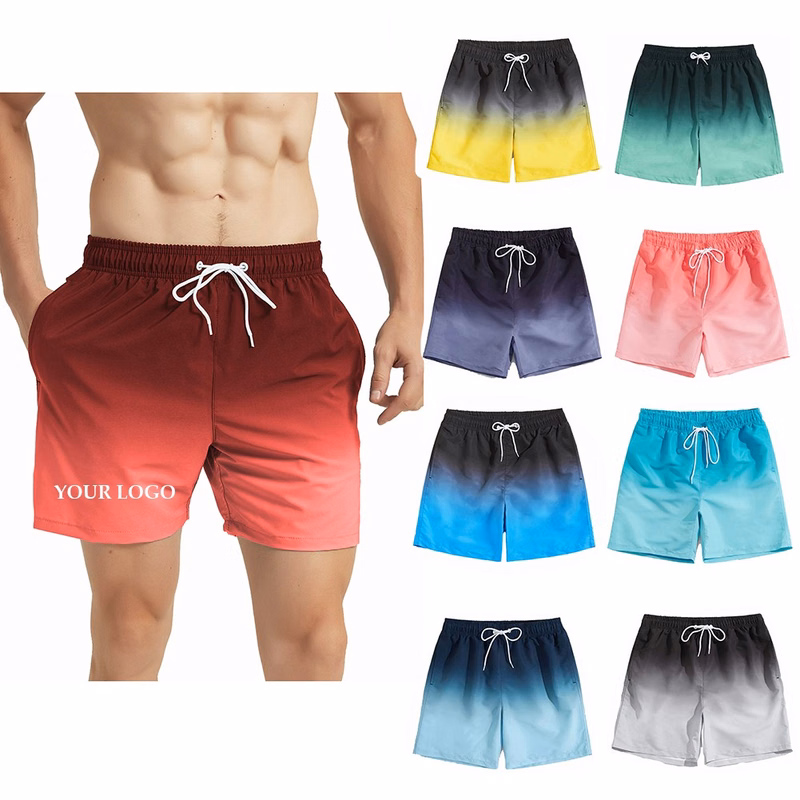 Quick Dry Men's Gradient Swim Trunks