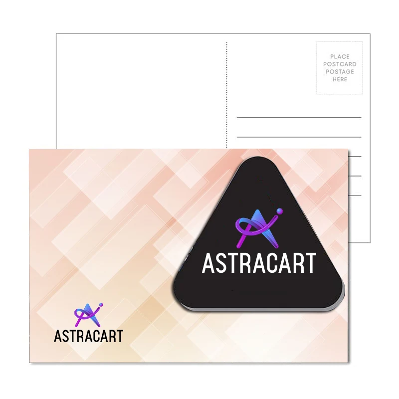 Post Card with Full Color Triangle Coaster 1