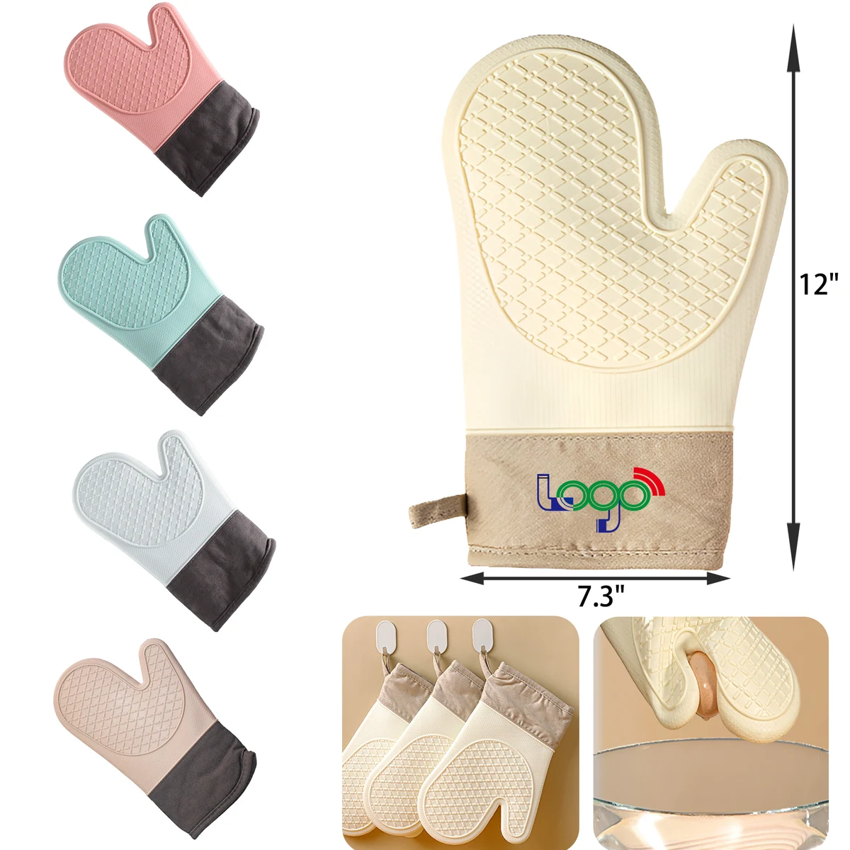 MOQ 50 PCS Flexible Silicone Oven Mitt 1