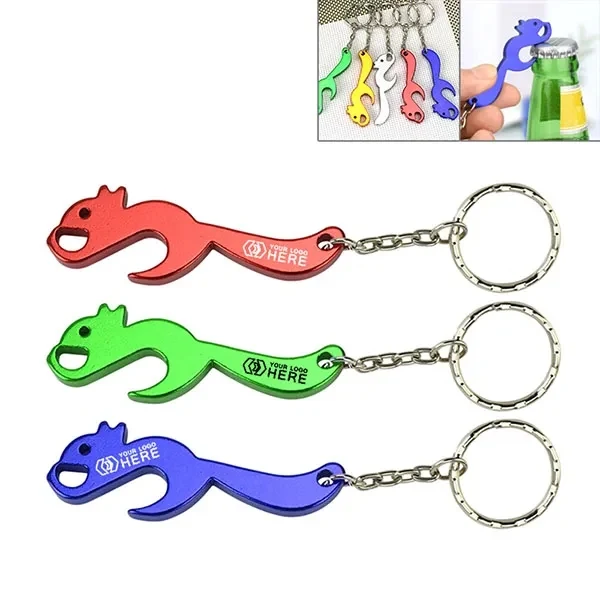 Squirrel Shape Bottle Opener Keychains 1