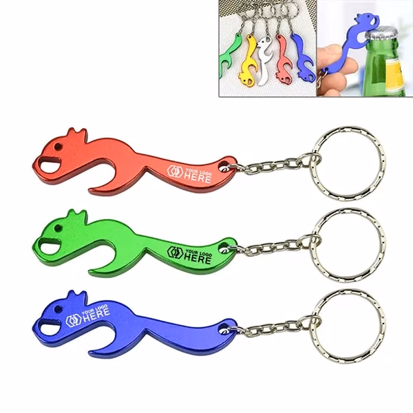 Squirrel Shape Bottle Opener Keychains