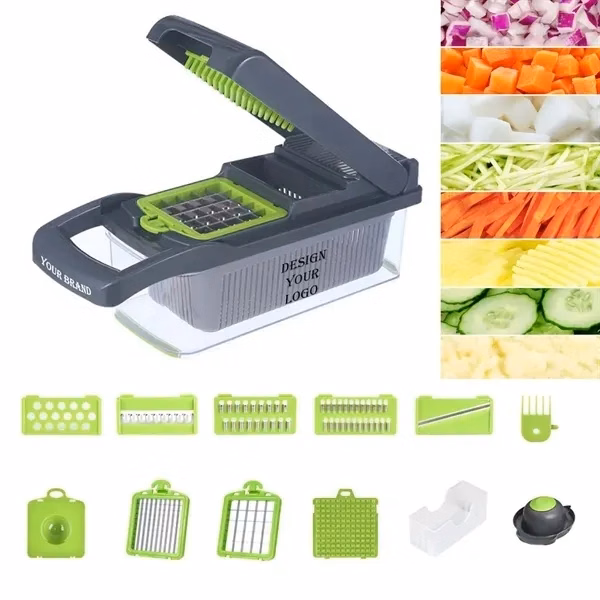 15-Piece Vegetable Chopper Set with Storage Container