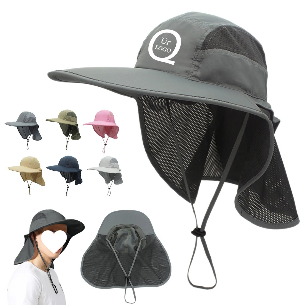 Outdoor Large Brim Neck Cap 1