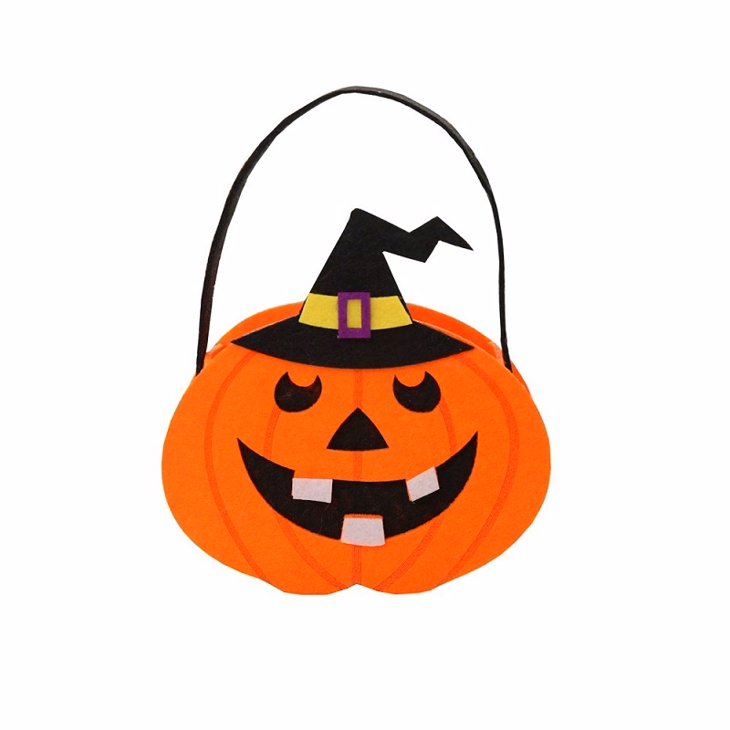 Halloween Trick Or Treat Candy Felt Holder Bags With Handles