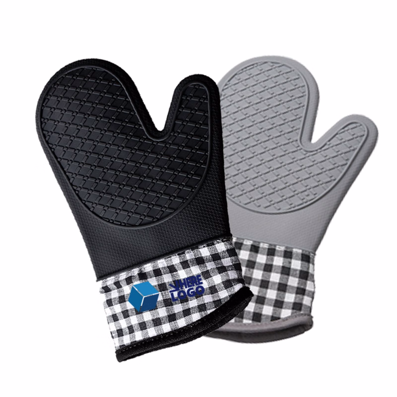 Silicone Oven Mitts 600Fahrenhe Heat Resistant Non-Slip Grip