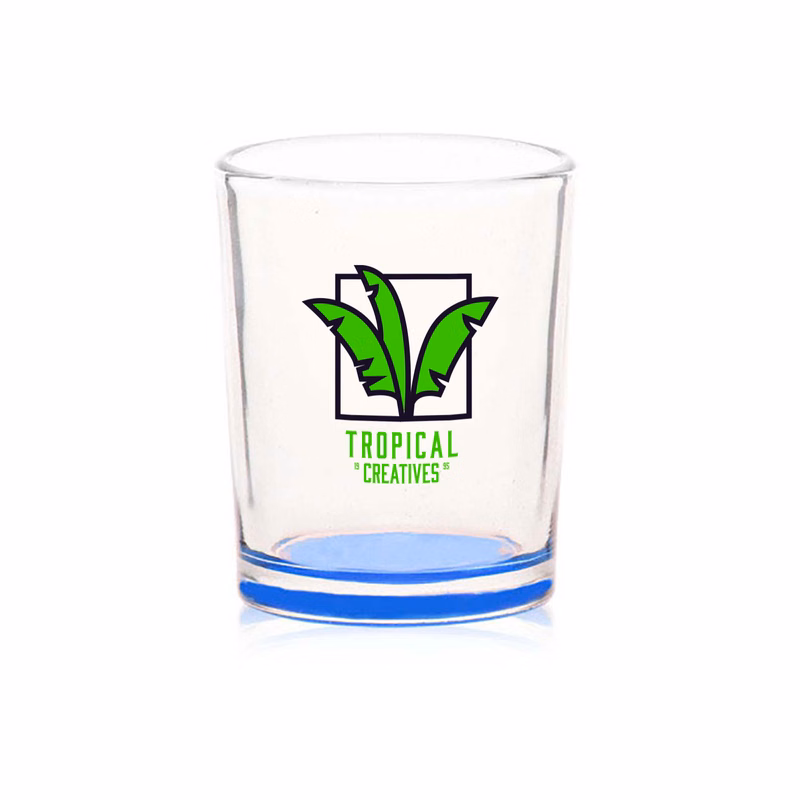 3 oz. Glass Votive Candle Holder (2 Color Imprint)
