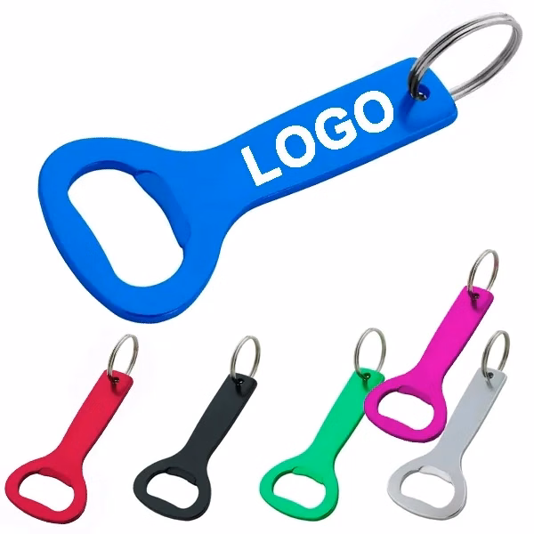 Flat Top Bottle Opener Keychain