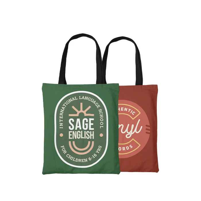 9" x 12" Full Color Polyester Tote Bag 1
