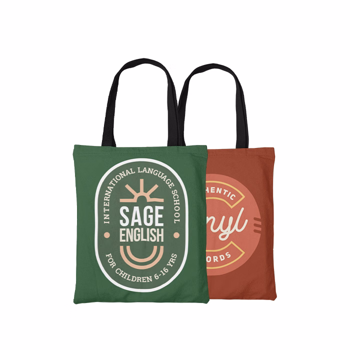 9" x 12" Full Color Polyester Tote Bag 