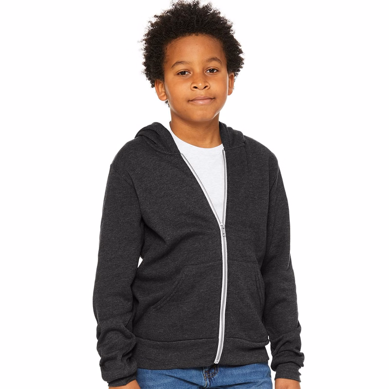 Youth Sponge Fleece Full-Zip Hoodie Sweatshirt - 3739Y