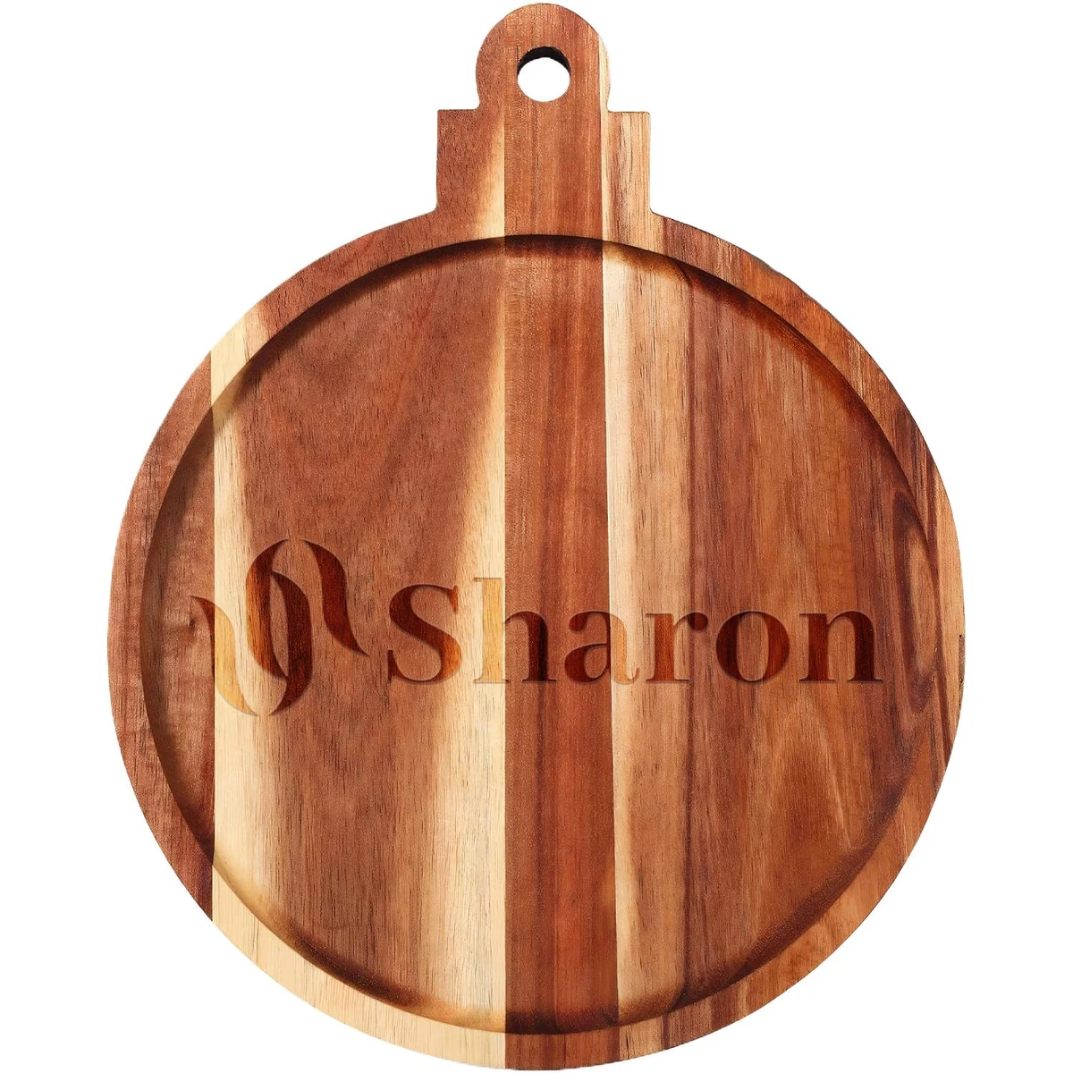 Round Wooden Serving Tray 1