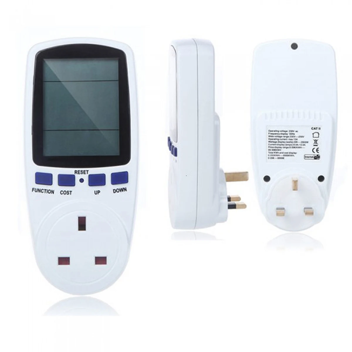 Electricity Monitor Plug Power Voltage Amps Meter 1