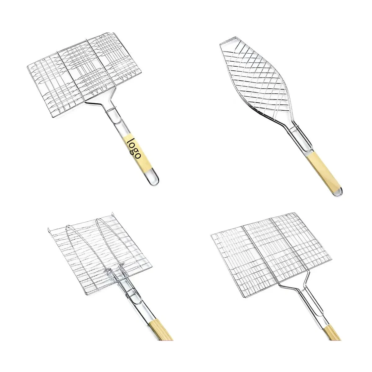 Portable Removable Handle Barbecue Grill Basket 1