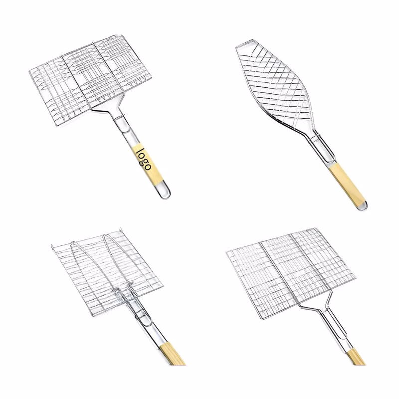 Portable Removable Handle Barbecue Grill Basket