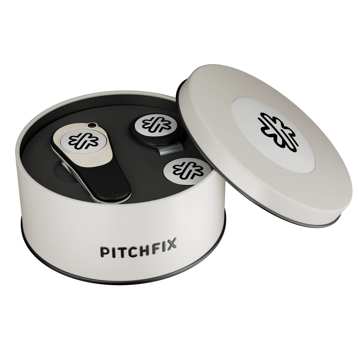 Pitchfix XL Golf Divot Tool in Round Tin 1
