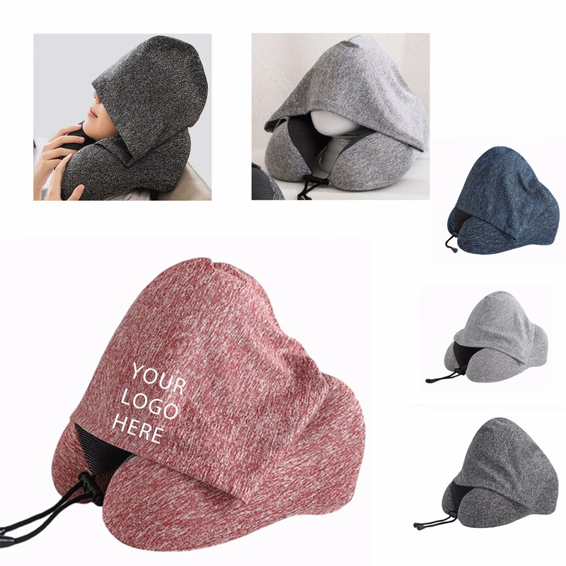 Portable Travel Pillow with Hooded Design & Ultra-Soft Cover
