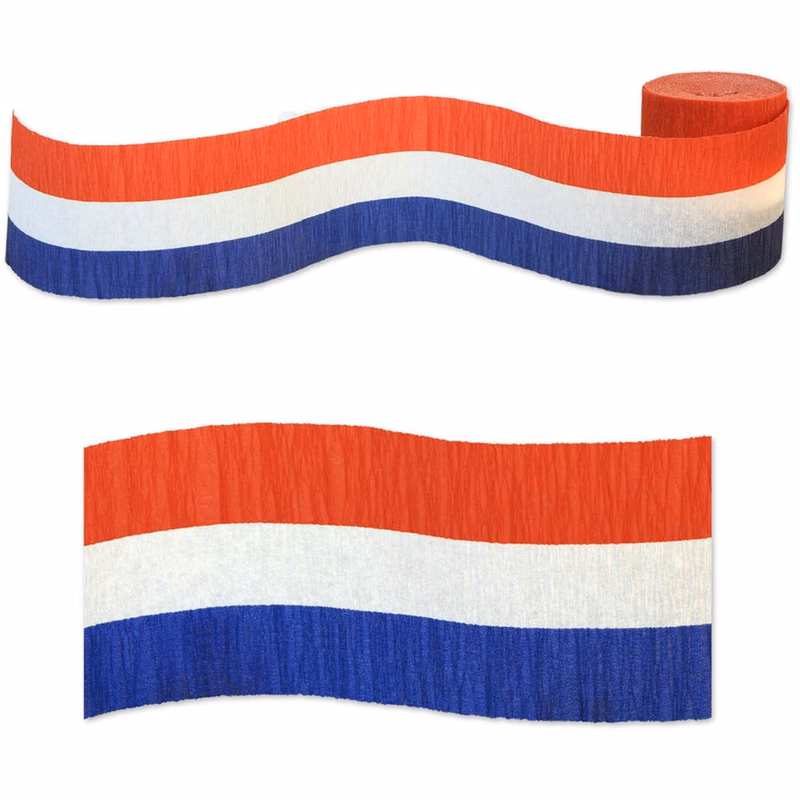 Patriotic Crepe Streamers - Red White Blue 2.5" x 30'