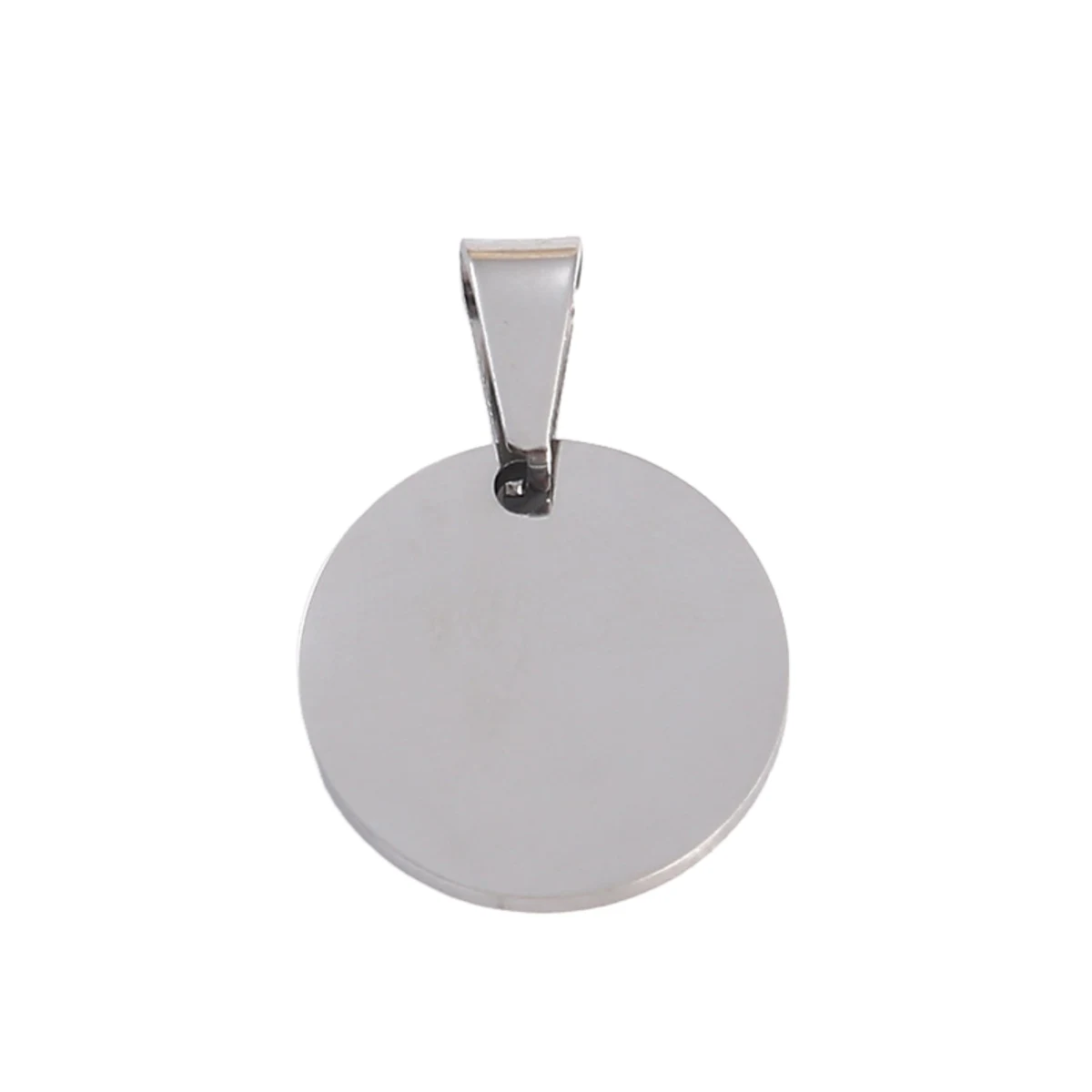 Silver Round Design Stainless Steel Pet Tag 1