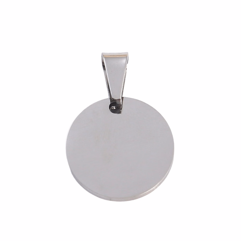 Silver Round Design Stainless Steel Pet Tag