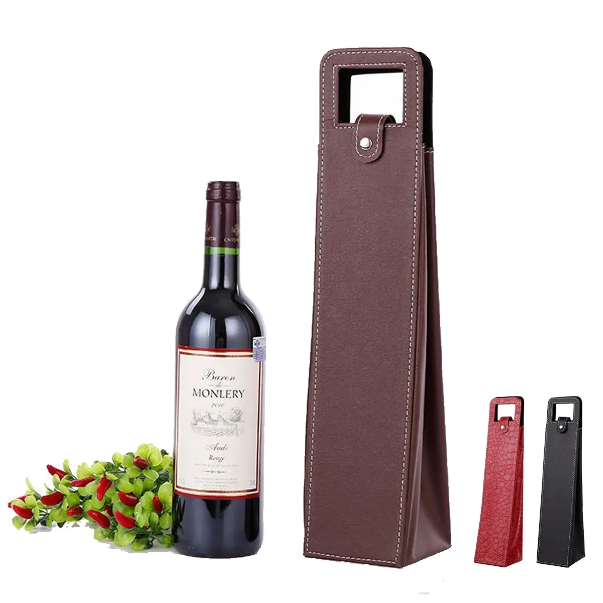 PU Leather Wine Bags 1