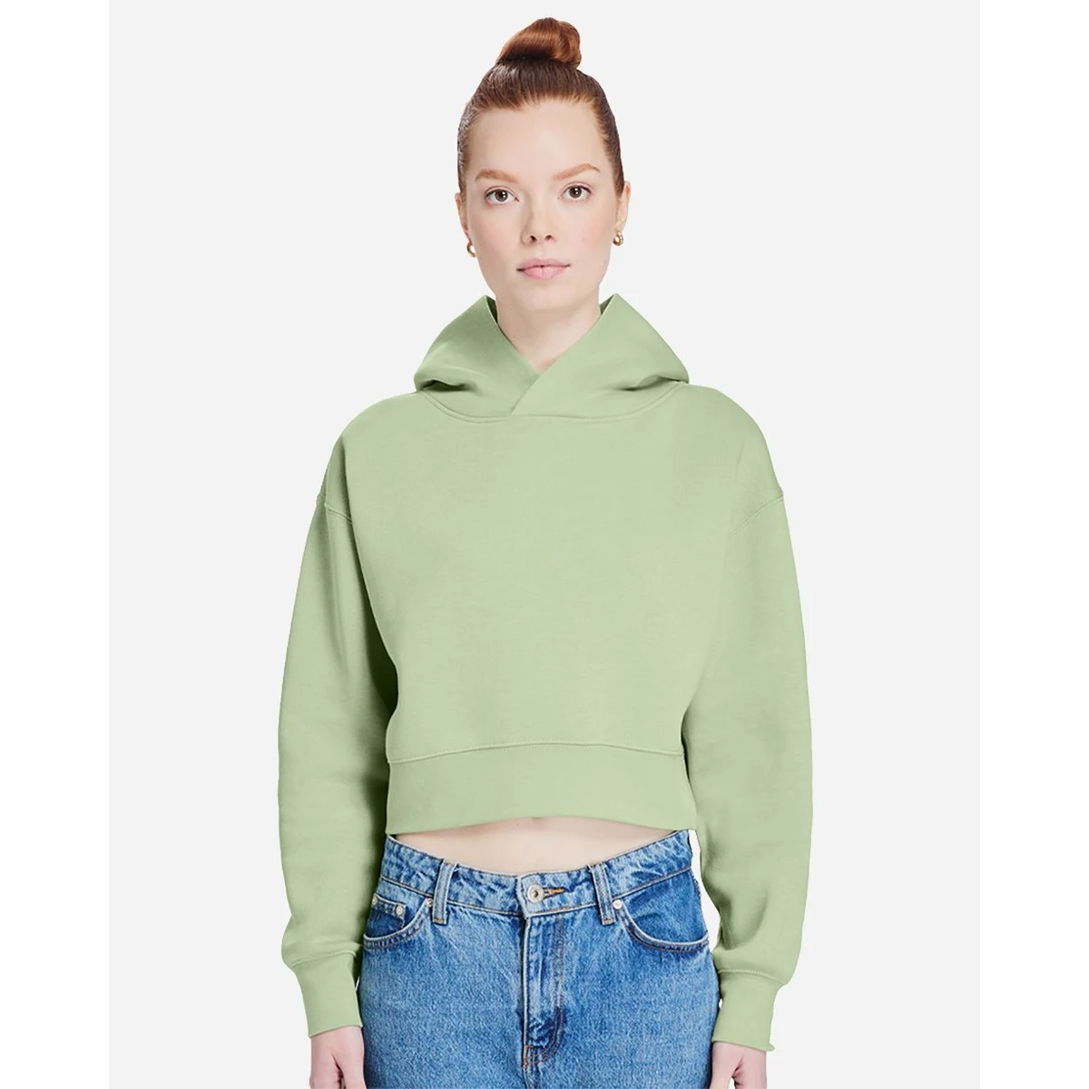 Women's Relaxed Cropped Hoodie Sweatshirt - LS88001, custom hoodie or sweatshirt with logo imprint 1