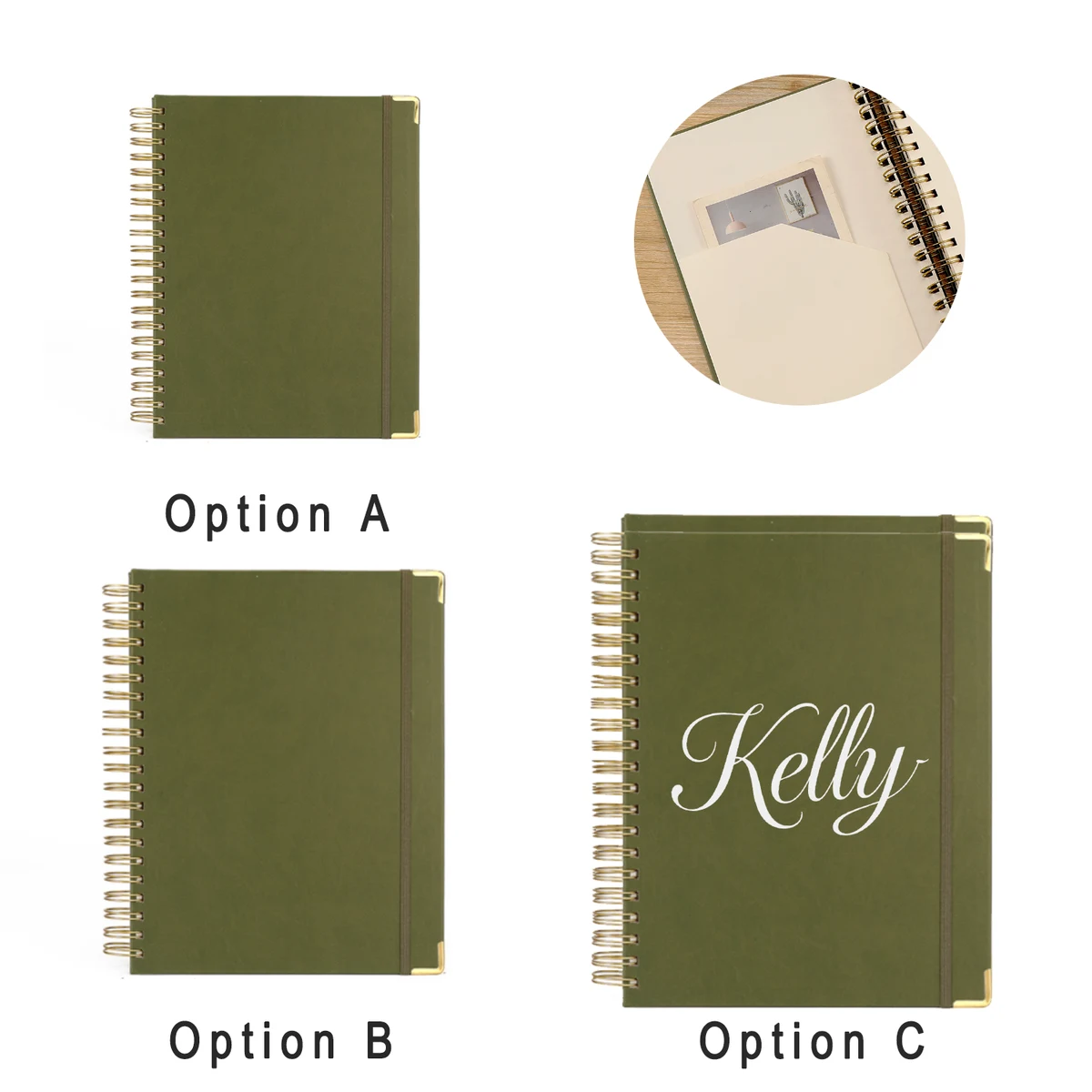 PU Leather Waterproof Spiral Notebook 1