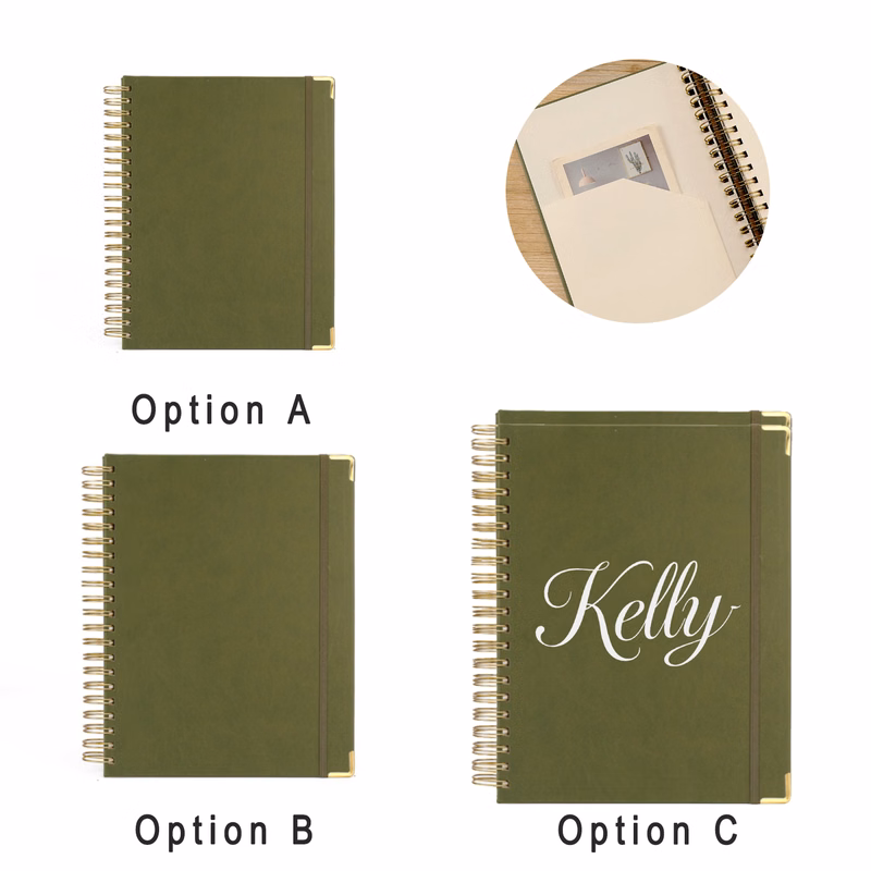 PU Leather Waterproof Spiral Notebook