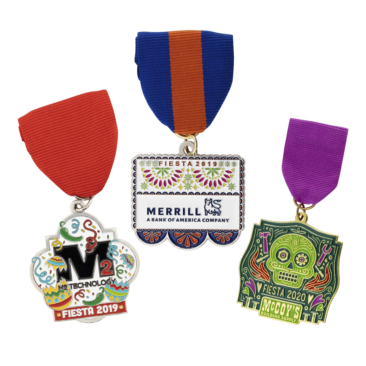 Custom Die Struck Fiesta Medals 1.5" 1