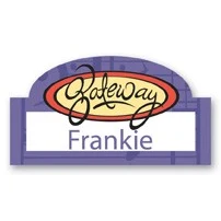 Full Color Name Badge w/ Personalization (1.625X3") Rectangle With Oval Bump 1