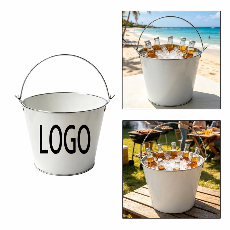 169oz Metal Outdoor Ice Bucket