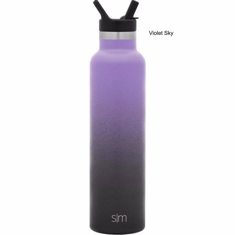 24 oz Simple Modern® Stainless Steel Insulated Ascent Water Bottle w/ Straw Lid