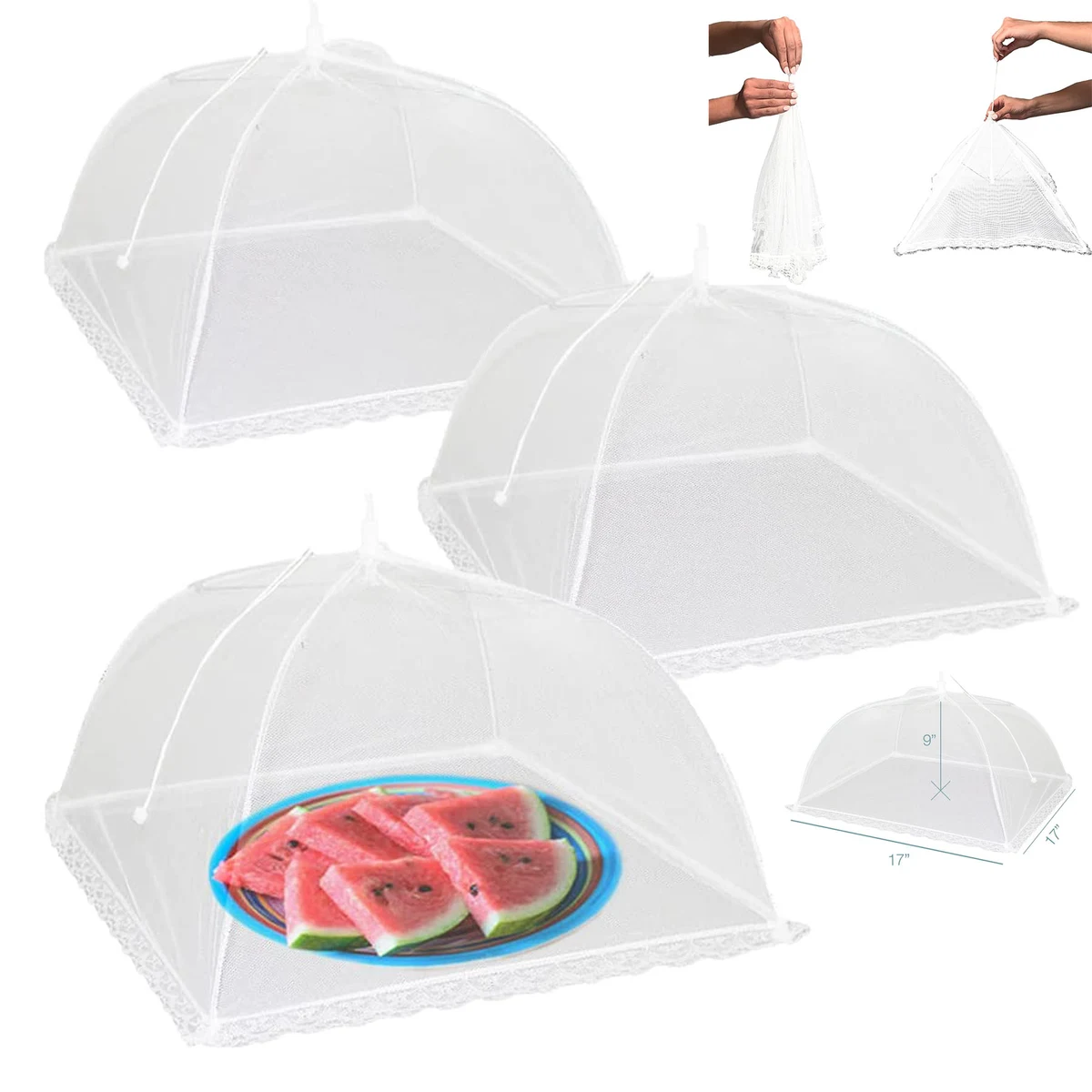 Pop-Up Mesh Food Covers Tent Umbrella 1