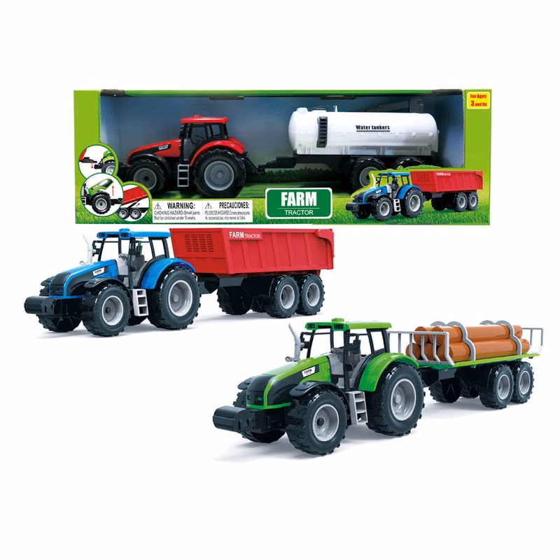 Friction Farm Tractors - Assorted Designs 18"