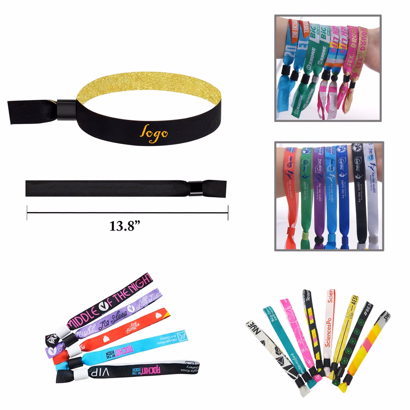 MOQ100 Custom Event Wristbands for Music Festivals