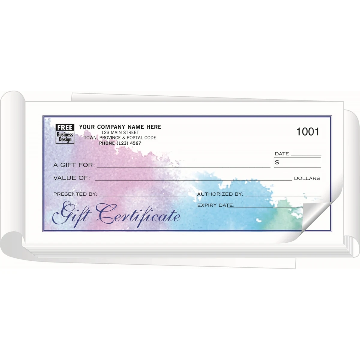 Gift Certificates Forms - Spectrum 1