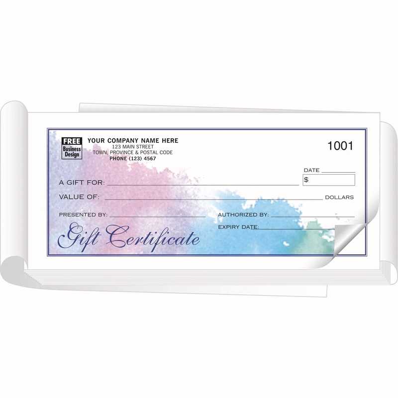 Gift Certificates Forms - Spectrum