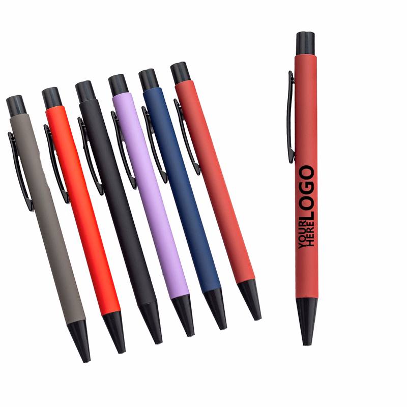 Spray-coated Aluminum Barrel Retractable Ballpoint Pen